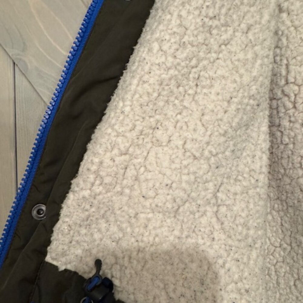Lands End Expedition Down Sherpa Parka Jacket Fur Olive 14 - 16 IMPERFECTIONS - Picture 8 of 16